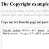 Copyright : jQuery plugin to Add Reference in Copy Content