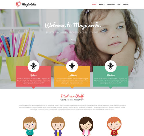 Magicreche - Responsive Crèche WordPress Theme
