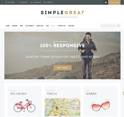 SimpleGreat - Premium WordPress WooCommerce theme