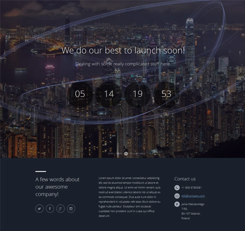 Spline — Animated Coming Soon Page Template