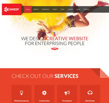 Sweep One Page Joomla Template