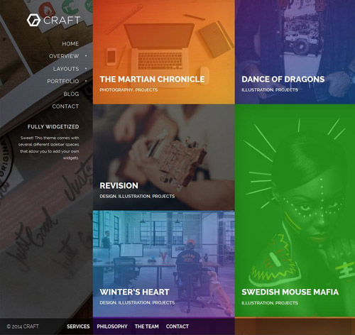 Gridcraft WP: Full Screen Grid + Slider Portfolio