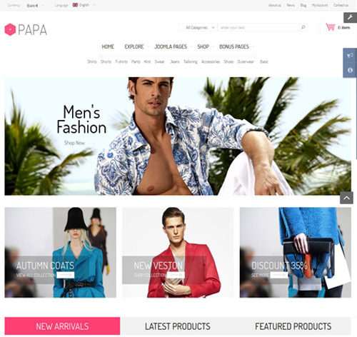 Papa - Responsive Multipurpose VirtueMart Template