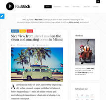 PaulBlack - Personal Blog Wordpress Theme