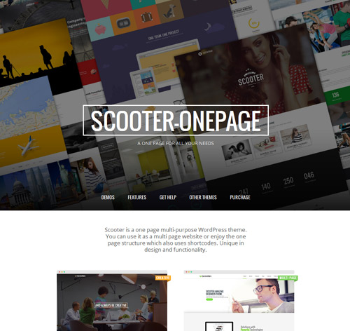 Scooter - One Page Multi-Purpose Theme