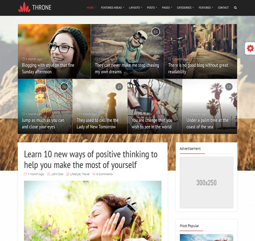 Throne - Personal Blog/Magazine WordPress Theme
