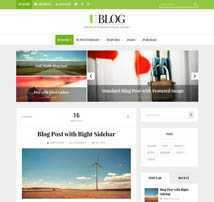 UBlog - Responsive WordPress Theme for Bloggers