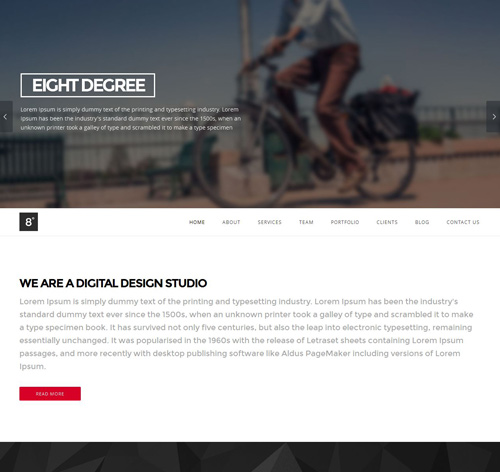 Eight Degree - One Page Parallax Theme