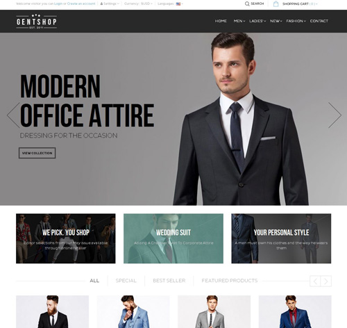 Pts GentShop Great Fashion Prestashop Theme