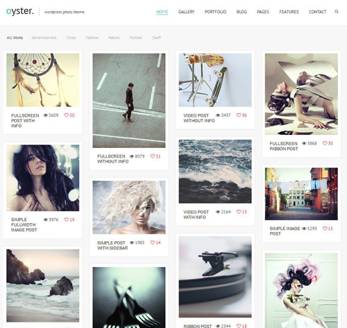 Oyster - Creative Photo WordPress Theme