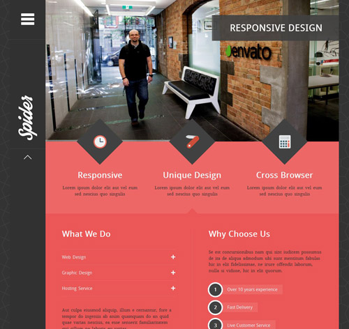 Spider - Flat Creative Portfolio HTML Template