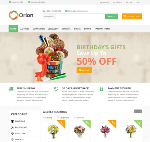 Orion - Mega Shop Responsive Prestashop Theme
