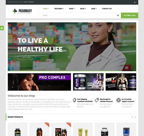 Pharmacy WooCommerce WordPress Responsive Theme