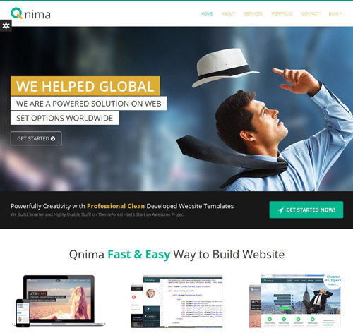 Qnima - One Page Multipurpose Wordpress theme