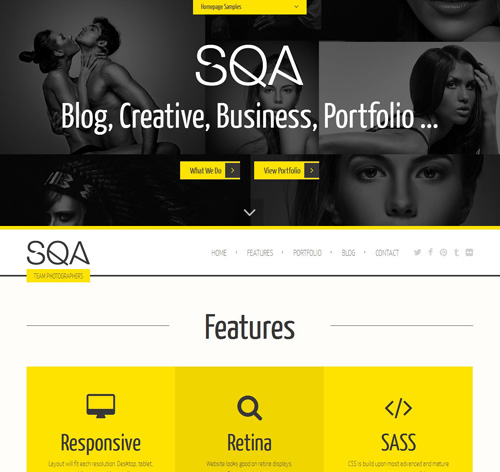 SQA - WordPress Portfolio & Photography Theme