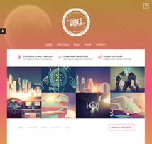 Vibes - Colorful Compact Portfolio (HTML)