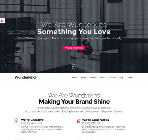 Wunderkind - One Page Parallax Joomla Template