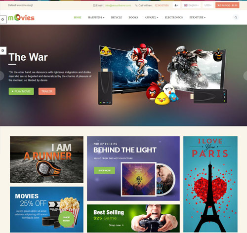 Ves Movie Responsive Magento Theme