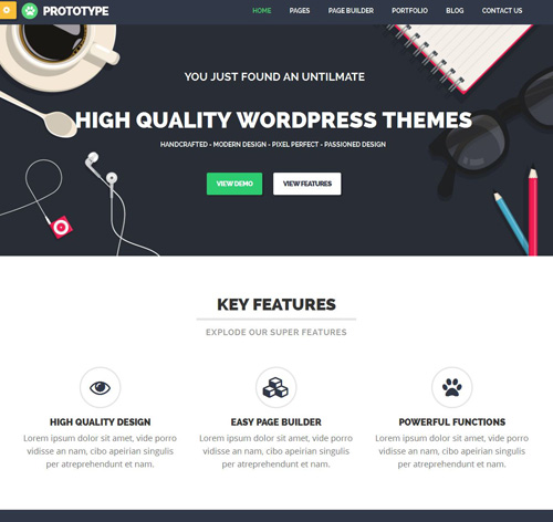 Prototype - Premium Flat Wordpress Theme