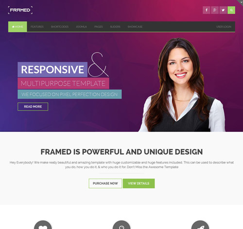 Framed Multi-purpose Joomla Template