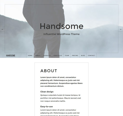 Handsome | Responsive Influential WordPress Theme