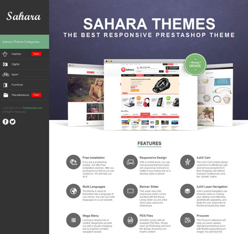 SAHARA - Ultimate Responsive Prestashop Theme