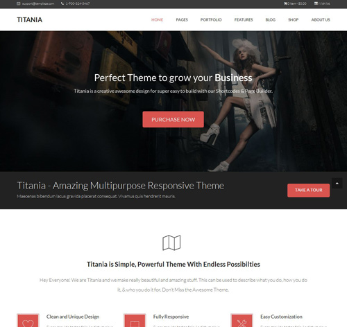 Titania - Responsive Multipurpose Joomla Template