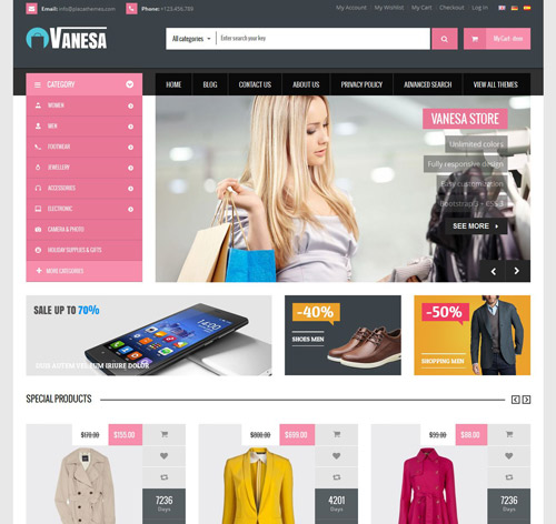Vanesa - Mega Store Responsive Magento Theme