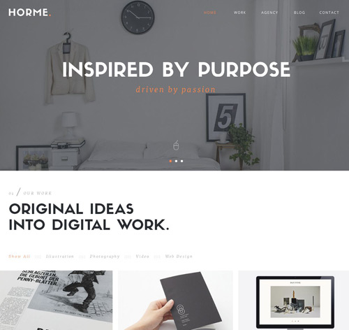 Horme - Clean One Page Wordpress Theme