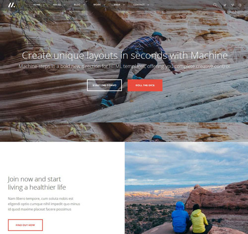 Machine Multi-Purpose HTML with Page Builder