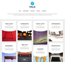 Milk - Simple Masonry WordPress Portfolio