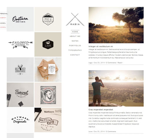 Rabia - Personal Minimalist Wordpress Theme