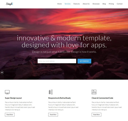 Simple | One Page Bootstrap WordPress Theme