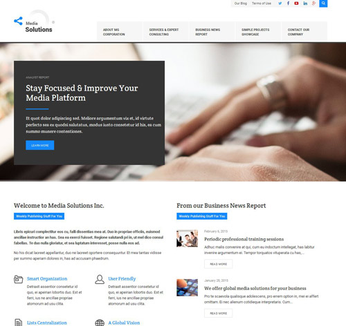 Media Solutions - Business Wordpress Theme