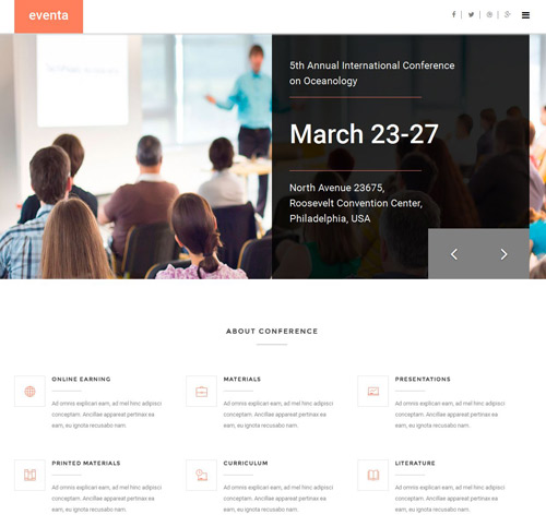 Eventa - Event HTML Theme