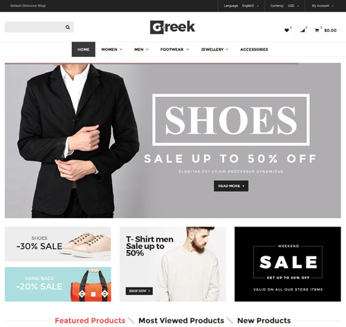 Greek - Responsive Magento Theme