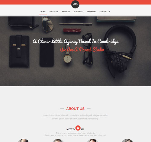 Mannat Studio Parallax One Page WordPress Theme