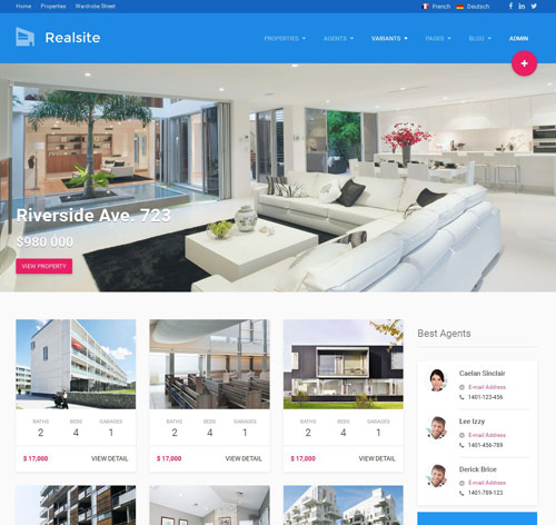 Realsite - Material Real Estate Template