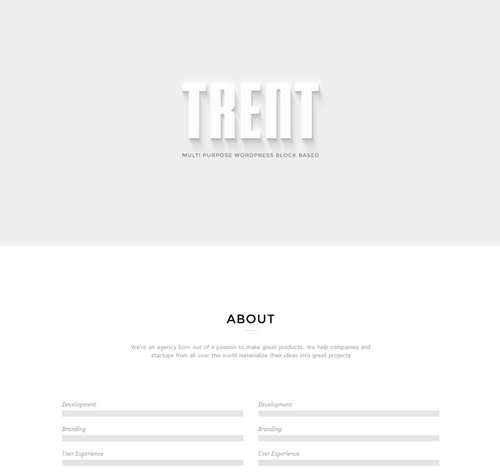 Trent - Wordpress Responsive One Page Parallax