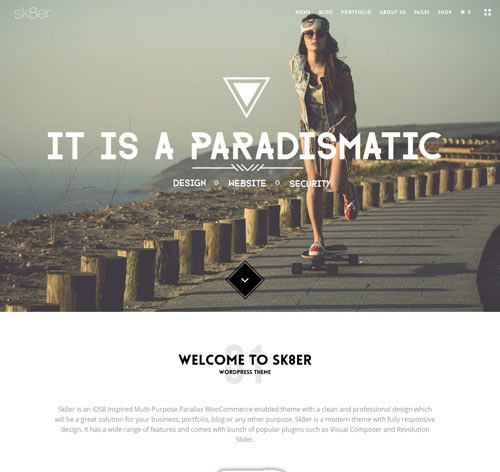 Sk8er - iOS8 Inspired Multi-Purpose Parallax Theme