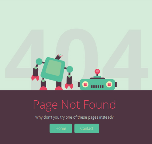 Brokebot - Animated SVG 404 Error Pages