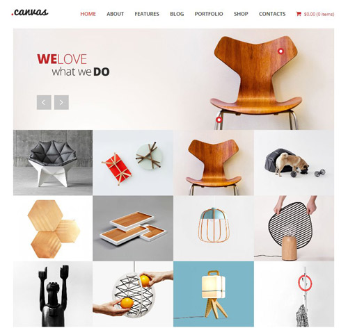 Canvas Interior & Furniture Portfolio WP Theme