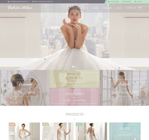 Fashion Atelier - Wedding Bridal and Groom Shop Template