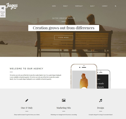 Jugas - Stylish | Freelancer | Portfolio Template
