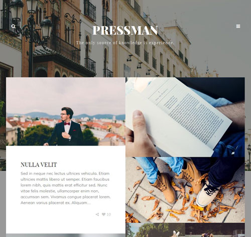 Pressman - Minimal WordPress Blog Theme