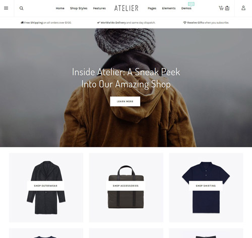 Atelier - Creative Multi-Purpose eCommerce Theme