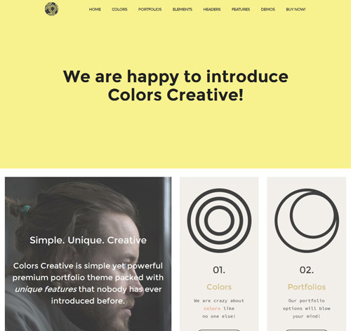 Colors Creative – Portfolio Wordpress Theme