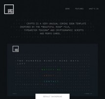 Crypto – Conceptual & Minimal Coming Soon Template