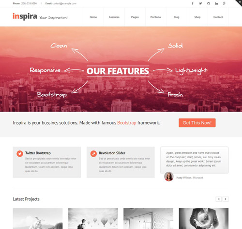 Inspira - Responsive Multipurpose WordPress Theme