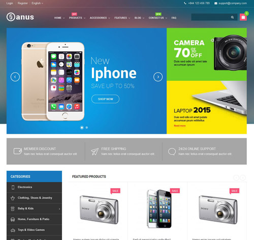 Ves Janus Multipurpose Responsive Magento Theme